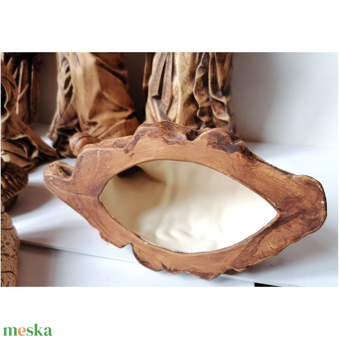 Vintage, nagyméretű porcelán Betlehem 27 cm magas figurákkal - karácsony - karácsonyi lakásdekoráció - karácsonyi manók, figurák - Meska.hu