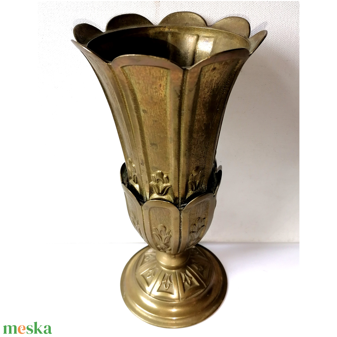 Nagyméretű réz kehely, váza - otthon & életmód - dekoráció - virágdísz és tartó - virágtartó - Meska.hu