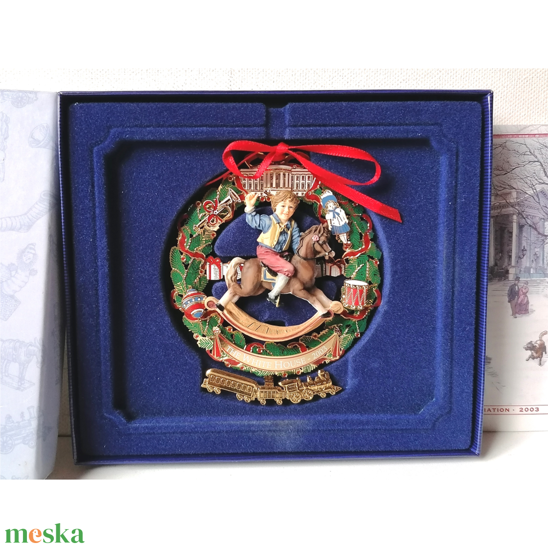 Gyönyörű karácsonyfa dísz az amerikai Fehérházból - karácsony - karácsonyi lakásdekoráció - karácsonyfadíszek - Meska.hu