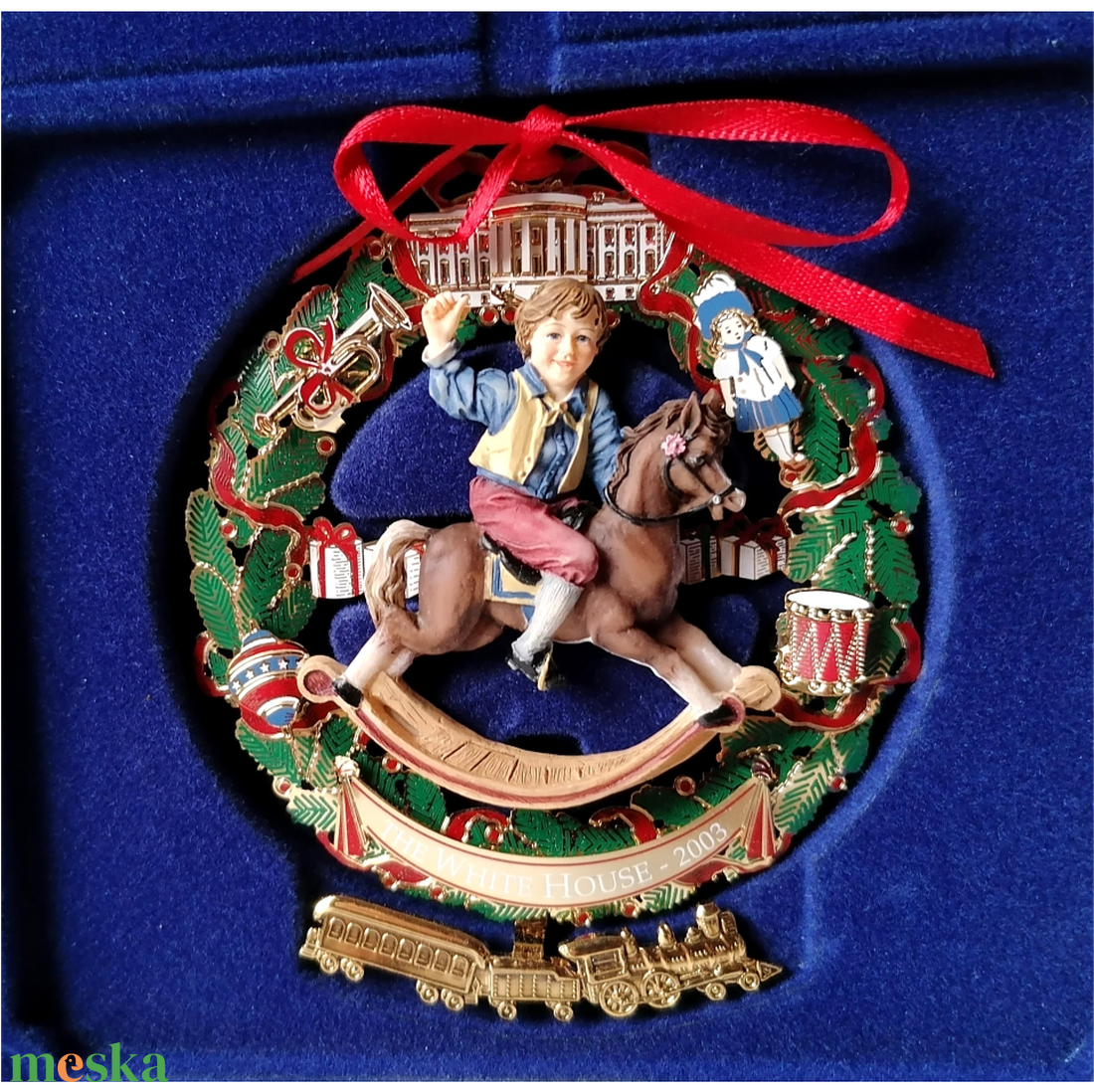 Gyönyörű karácsonyfa dísz az amerikai Fehérházból - karácsony - karácsonyi lakásdekoráció - karácsonyfadíszek - Meska.hu