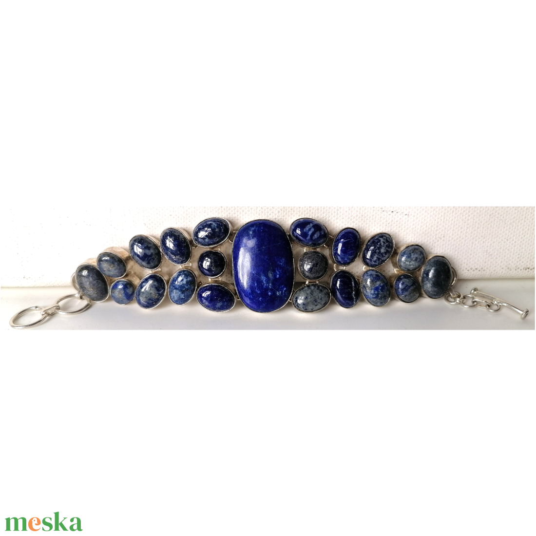 Gyönyörű Lapis lazuli karkötő - ékszer - karkötő - ásványkarkötő - Meska.hu