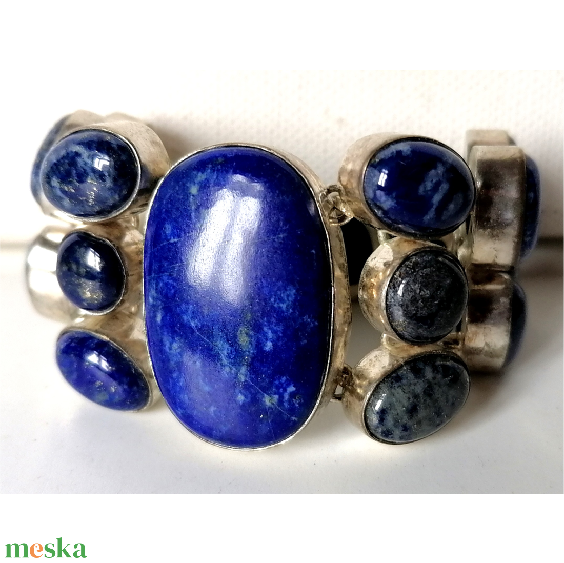 Gyönyörű Lapis lazuli karkötő - ékszer - karkötő - ásványkarkötő - Meska.hu