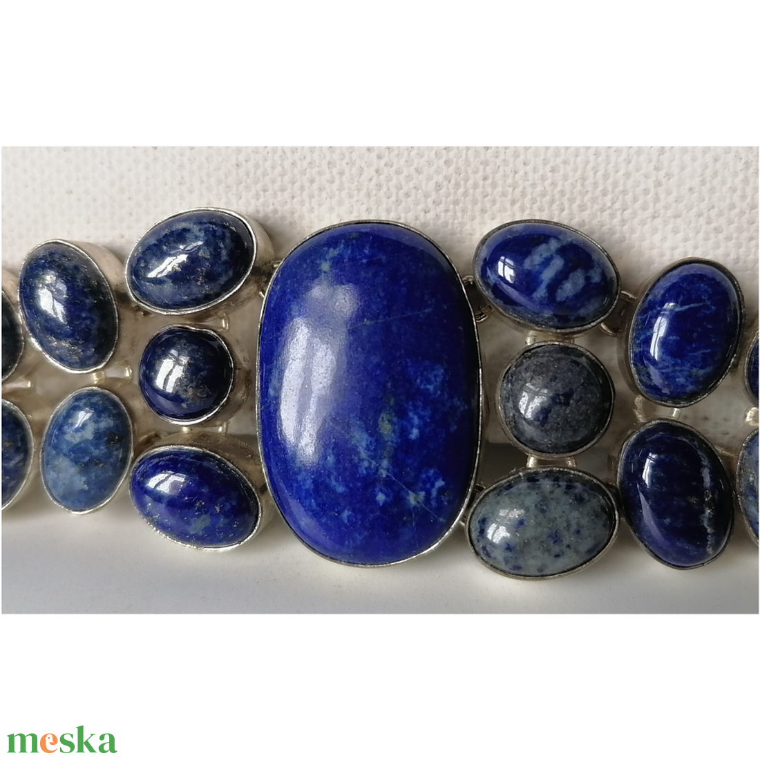 Gyönyörű Lapis lazuli karkötő - ékszer - karkötő - ásványkarkötő - Meska.hu