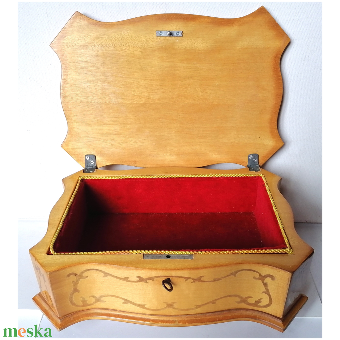 Barokk mintás intarziás kincses doboz - otthon & életmód - dekoráció - asztal és polc dekoráció - díszdoboz - Meska.hu