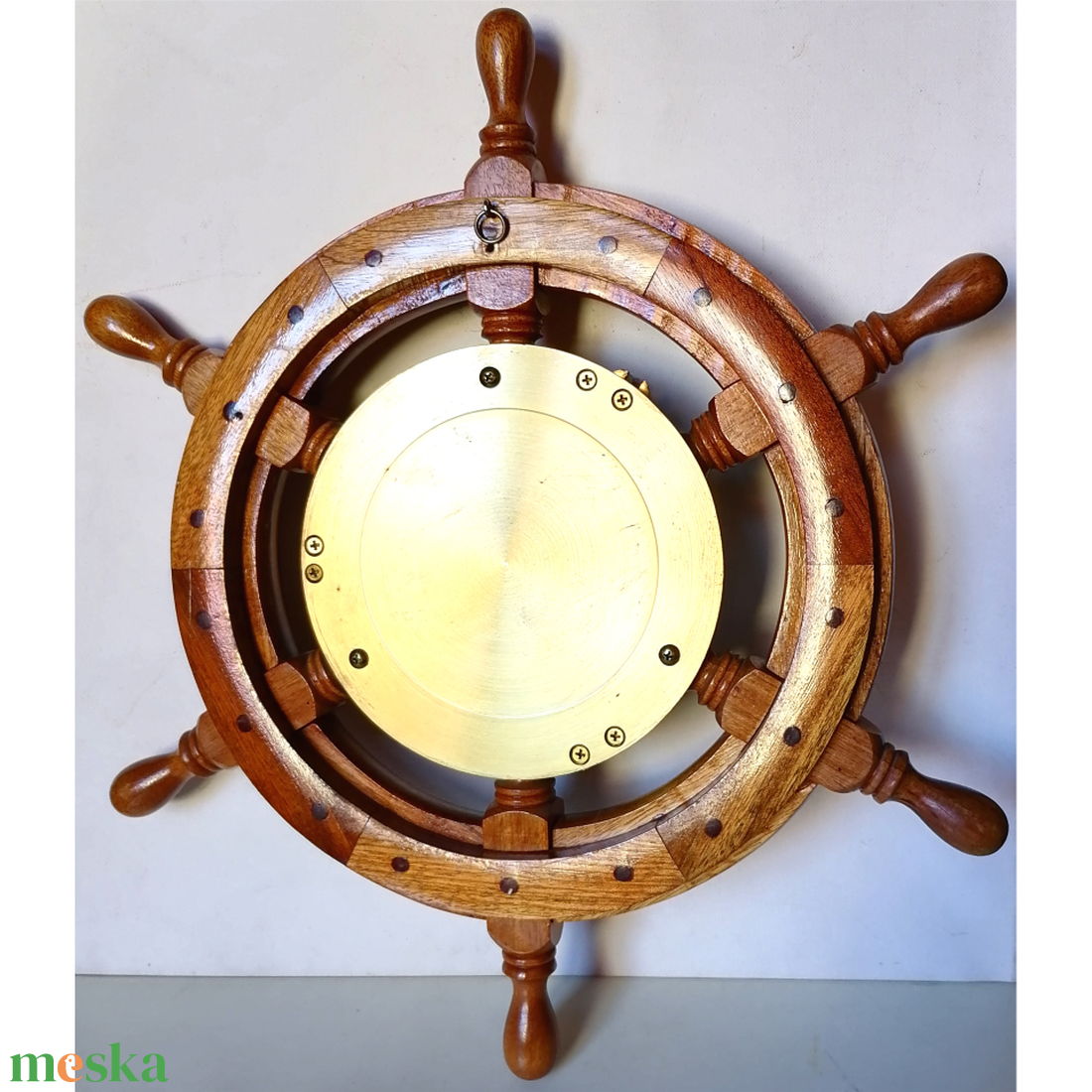 Vintázs hajókormány óra, telegráf, bendix - otthon & életmód - dekoráció - fali és függő dekoráció - falióra & óra - Meska.hu