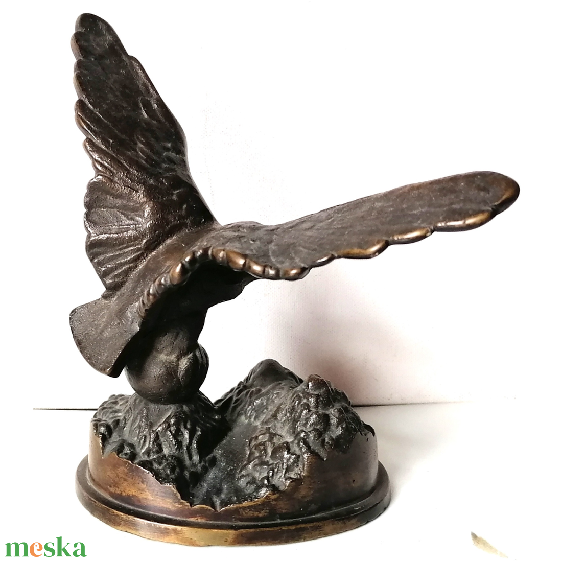 Turul madár, sas, nehéz bronz szobor - művészet - szobor - fém - Meska.hu