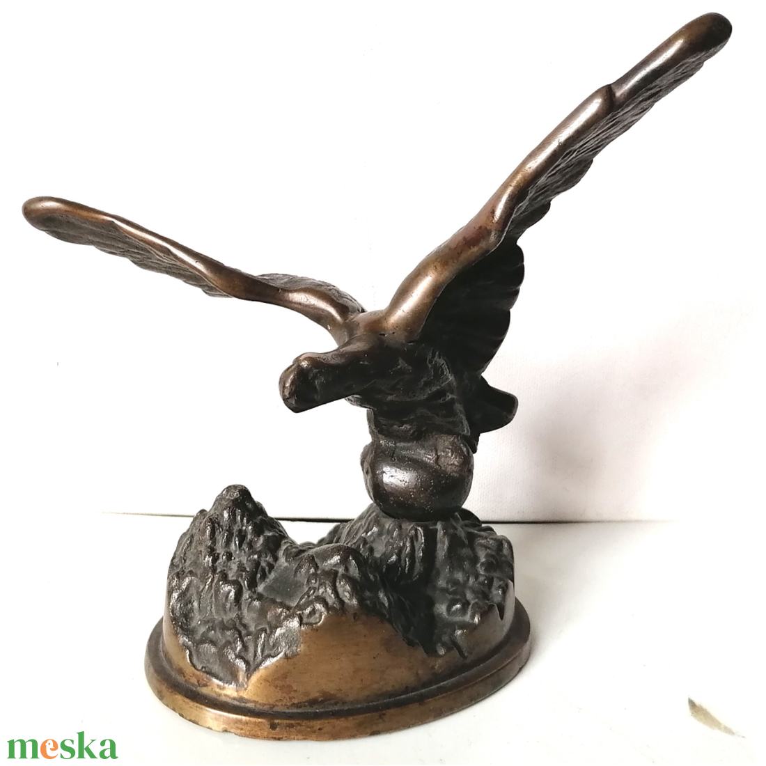 Turul madár, sas, nehéz bronz szobor - művészet - szobor - fém - Meska.hu