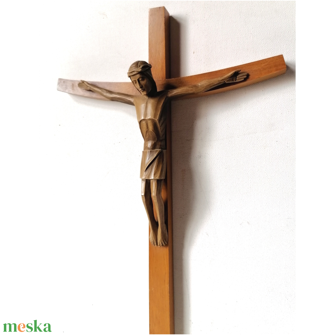 Jézus feszület, szép modern nagyméretű szobor, 38 cm - otthon & életmód - vallás - kereszt - Meska.hu
