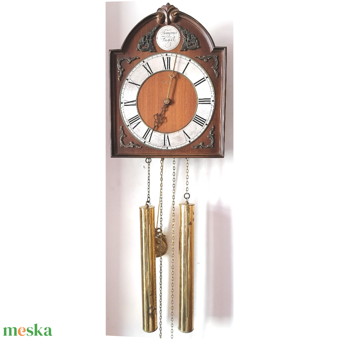 Kétsúlyos Német ingaóra, 8 napos járatú - otthon & életmód - dekoráció - fali és függő dekoráció - falióra & óra - Meska.hu