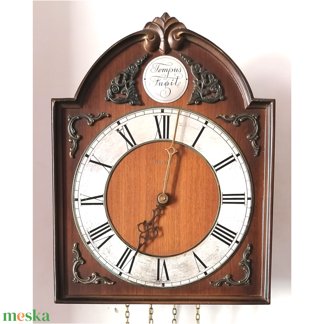 Kétsúlyos Német ingaóra, 8 napos járatú - otthon & életmód - dekoráció - fali és függő dekoráció - falióra & óra - Meska.hu