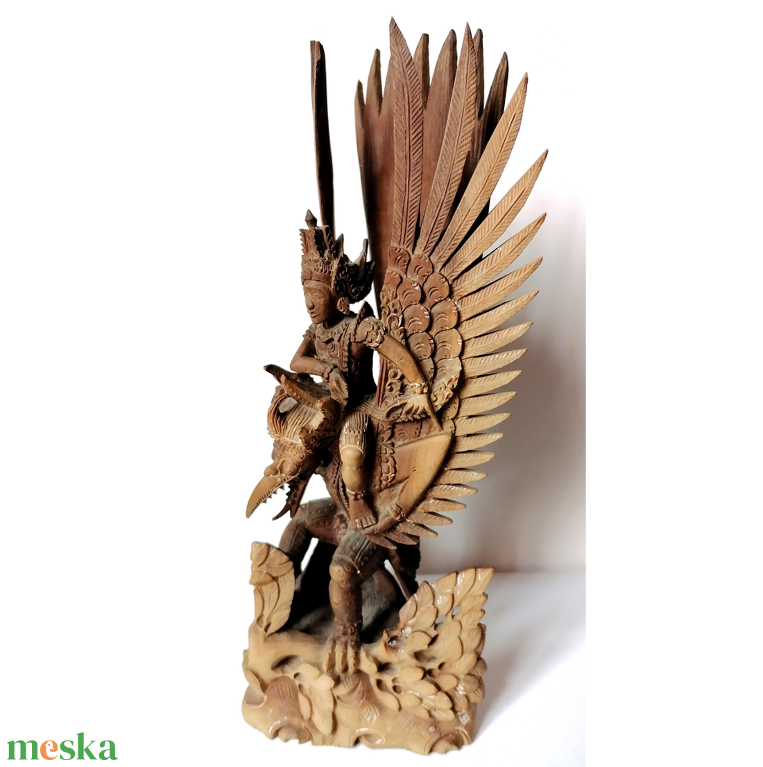 Vintage faragott Visnu isten, Bali szigetéről - otthon & életmód - dekoráció - asztal és polc dekoráció - asztaldísz - Meska.hu