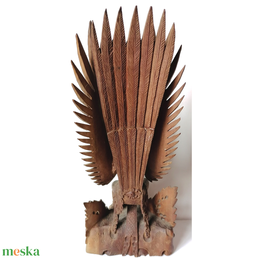 Vintage faragott Visnu isten, Bali szigetéről - otthon & életmód - dekoráció - asztal és polc dekoráció - asztaldísz - Meska.hu