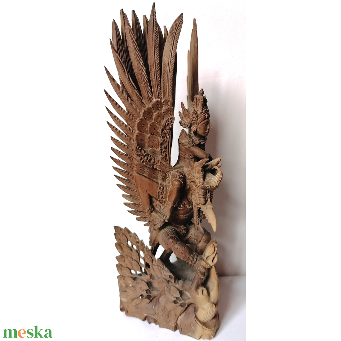 Vintage faragott Visnu isten, Bali szigetéről - otthon & életmód - dekoráció - asztal és polc dekoráció - asztaldísz - Meska.hu