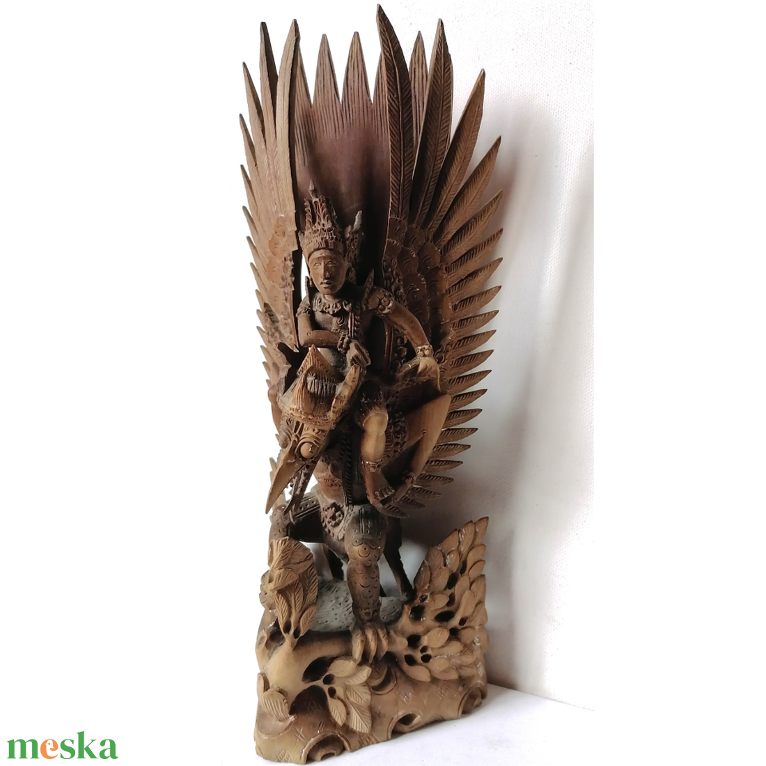Vintage faragott Visnu isten, Bali szigetéről - otthon & életmód - dekoráció - asztal és polc dekoráció - asztaldísz - Meska.hu