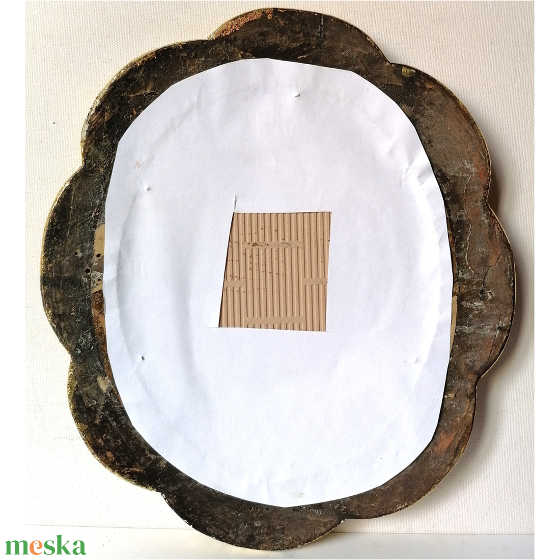 Mária a kis Jézussal, porcelánra készült kép antik keretben - művészet - festmény - festmény vegyes technika - Meska.hu