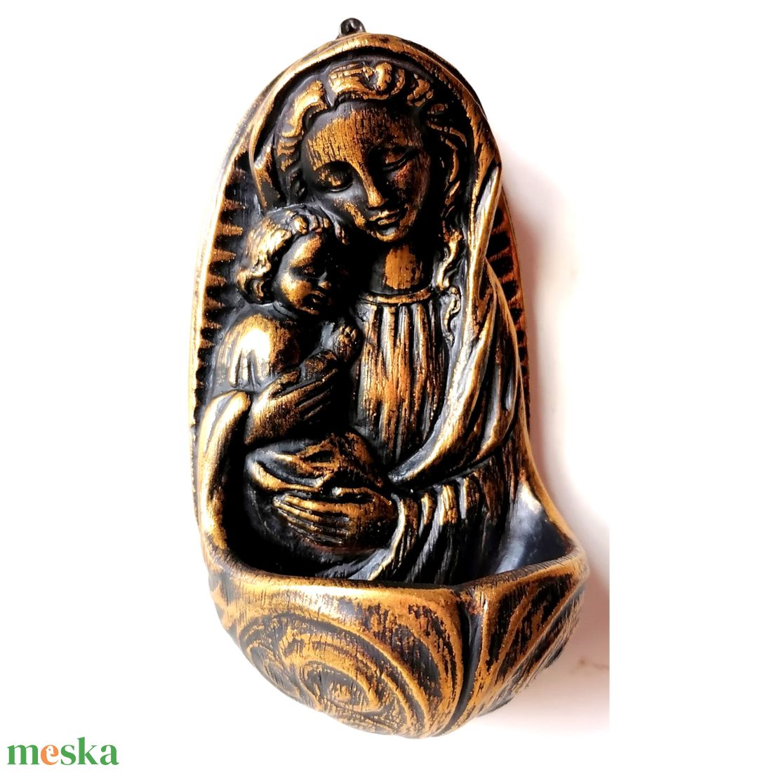 Csodaszép Mária és kis Jézus szenteltvíz tartó - otthon & életmód - vallás - kereszt - Meska.hu