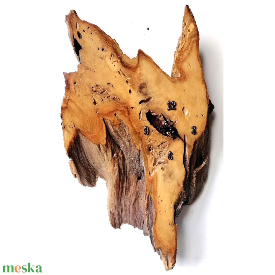 Különleges akácfa metszet óra - otthon & életmód - dekoráció - fali és függő dekoráció - falióra & óra - Meska.hu
