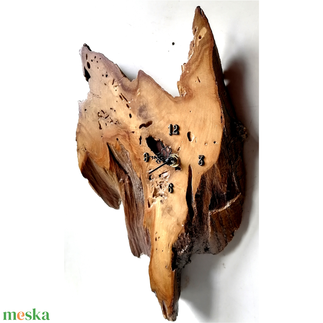 Különleges akácfa metszet óra - otthon & életmód - dekoráció - fali és függő dekoráció - falióra & óra - Meska.hu