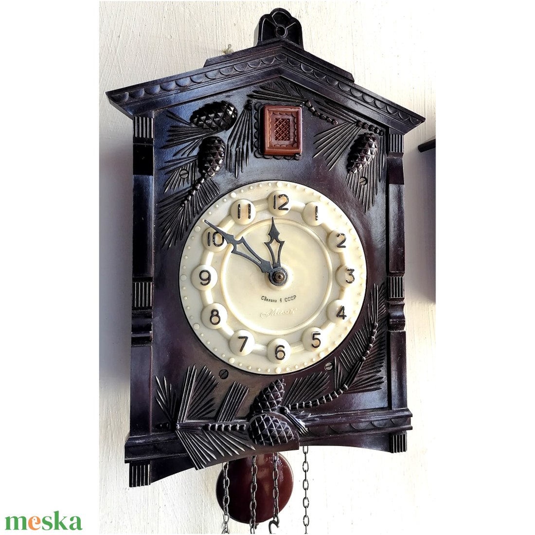 Retro hibátlan, szép kis kakukkos óra - otthon & életmód - dekoráció - fali és függő dekoráció - falióra & óra - Meska.hu