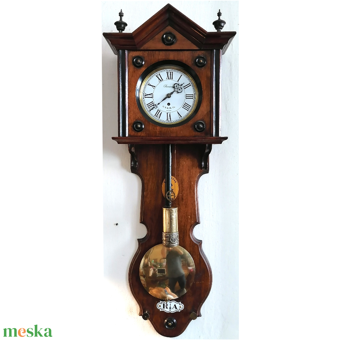 Antik Bécsi Remember falióra 1885-ből - otthon & életmód - dekoráció - fali és függő dekoráció - falióra & óra - Meska.hu