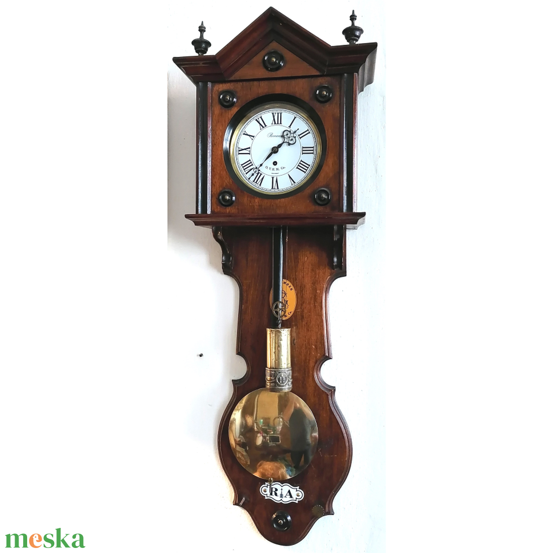 Antik Bécsi Remember falióra 1885-ből - otthon & életmód - dekoráció - fali és függő dekoráció - falióra & óra - Meska.hu