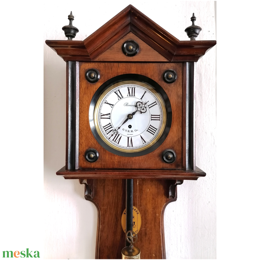 Antik Bécsi Remember falióra 1885-ből - otthon & életmód - dekoráció - fali és függő dekoráció - falióra & óra - Meska.hu