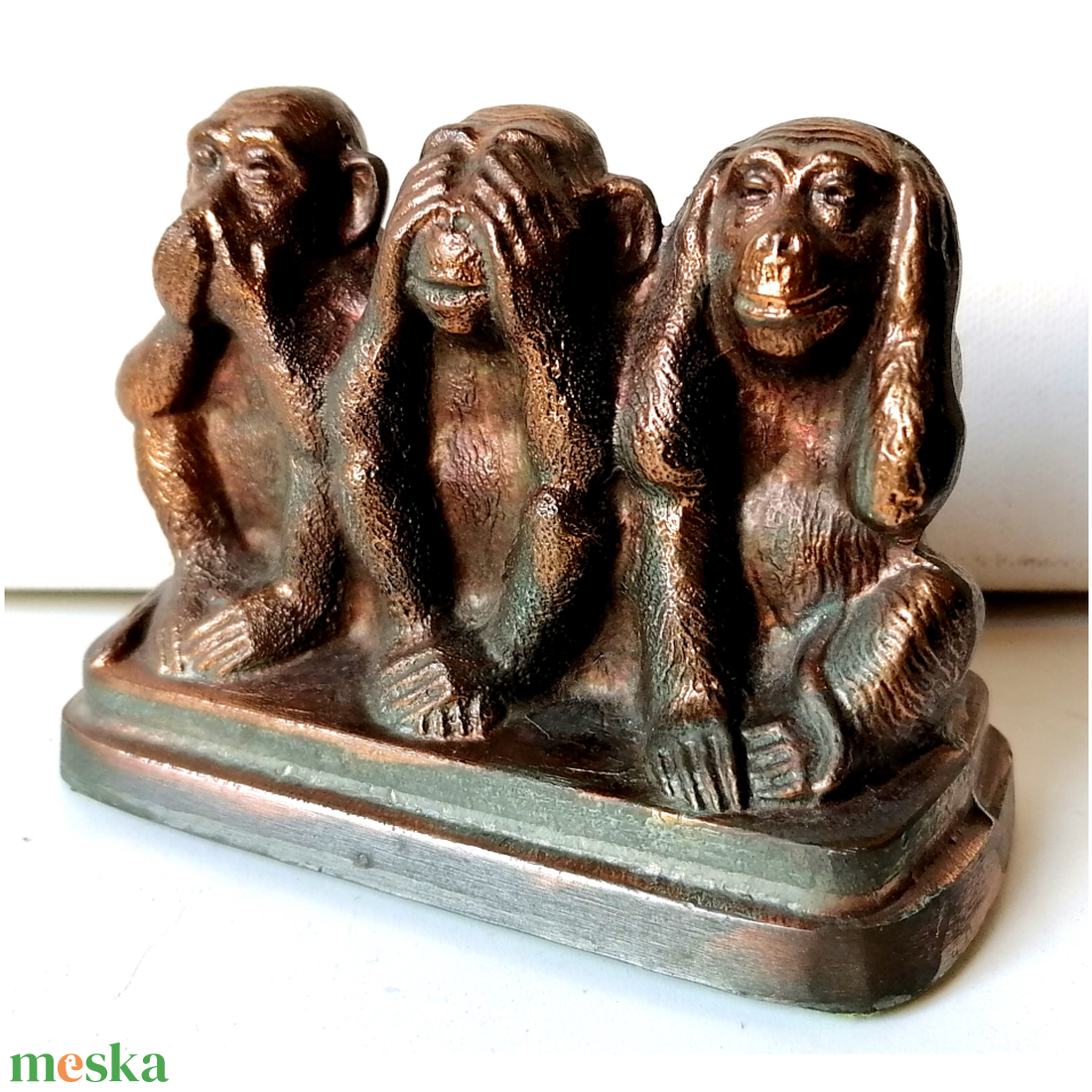 Nem lát, nem hall, nem beszél, a három majom szobor - otthon & életmód - dekoráció - dekoratív figurák és szobrok - Meska.hu