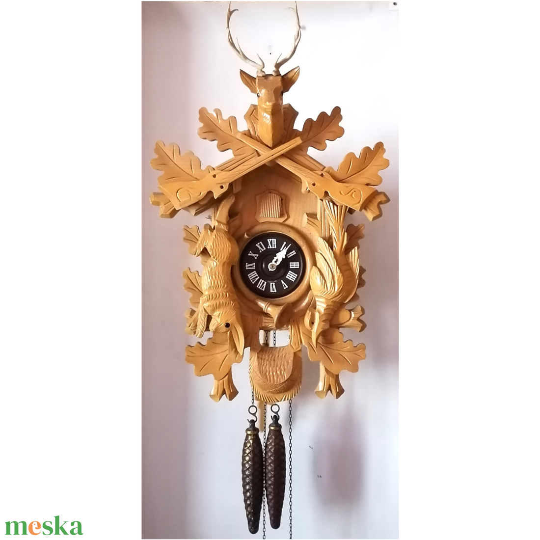 Nagyméretű faragott Schwarzwaldi kakukkos óra - otthon & életmód - dekoráció - fali és függő dekoráció - falióra & óra - Meska.hu