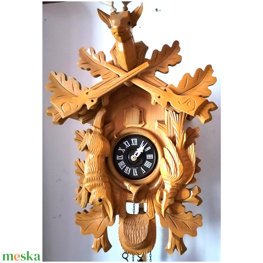 Nagyméretű faragott Schwarzwaldi kakukkos óra - otthon & életmód - dekoráció - fali és függő dekoráció - falióra & óra - Meska.hu