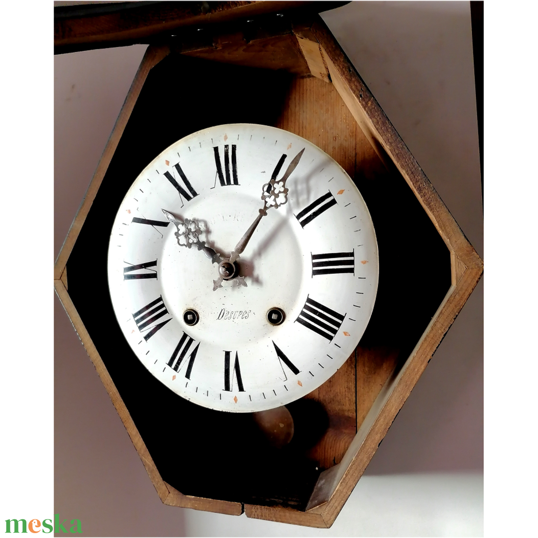 Hatalmas gyönyörű 200 éves Francia falióra - otthon & életmód - dekoráció - fali és függő dekoráció - falióra & óra - Meska.hu