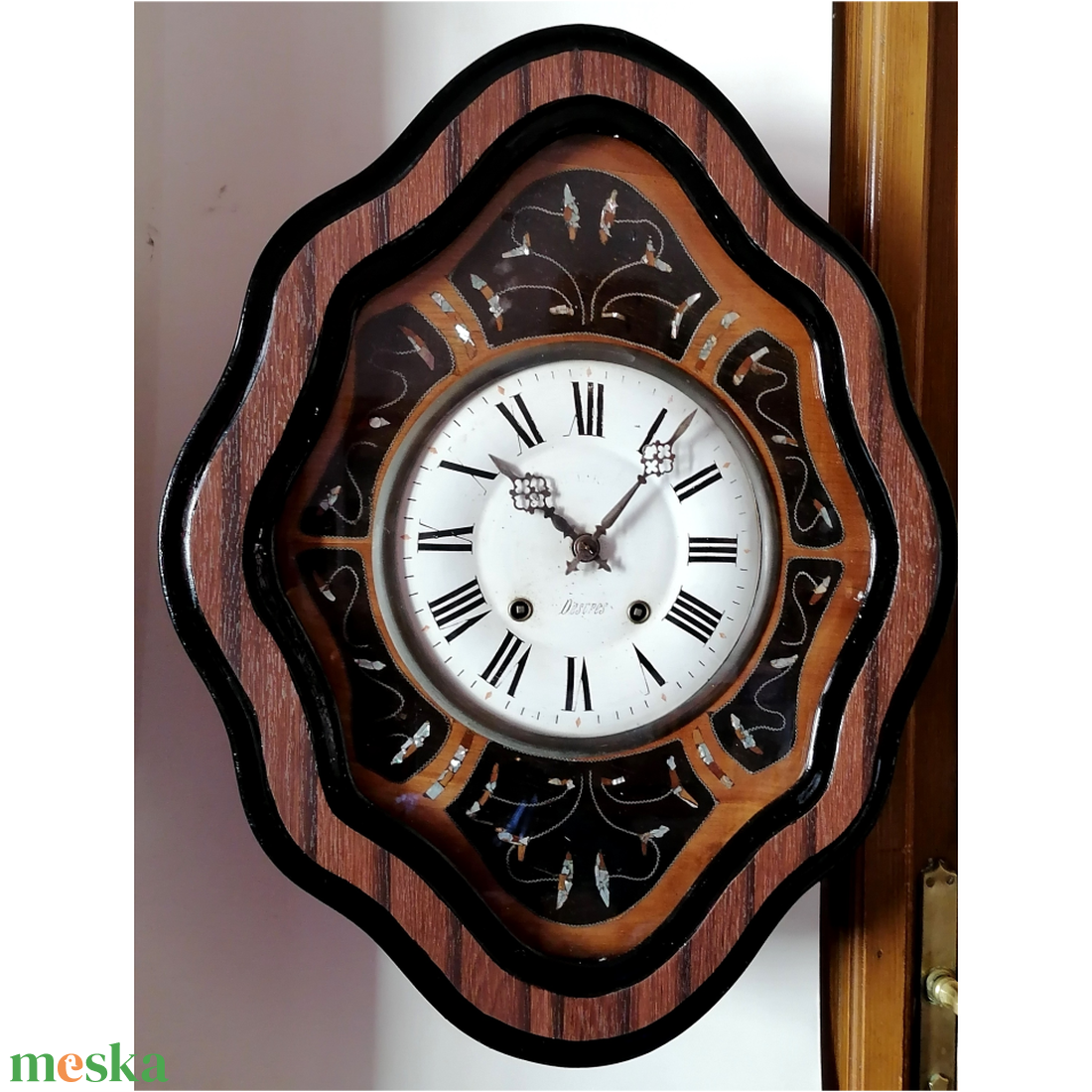 Hatalmas gyönyörű 200 éves Francia falióra - otthon & életmód - dekoráció - fali és függő dekoráció - falióra & óra - Meska.hu