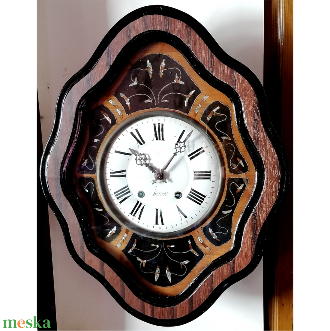 Hatalmas gyönyörű 200 éves Francia falióra - otthon & életmód - dekoráció - fali és függő dekoráció - falióra & óra - Meska.hu