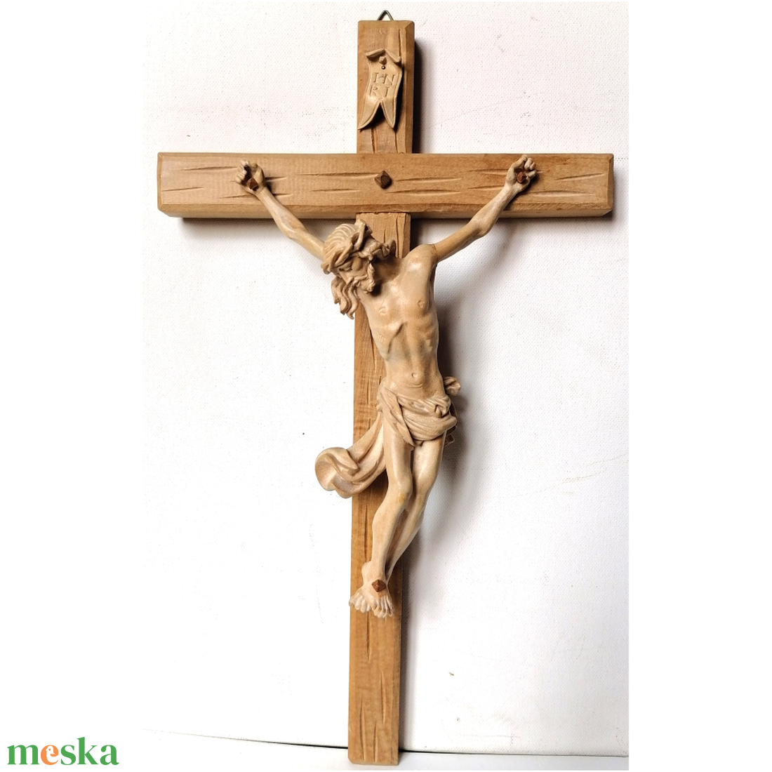 Nagyméretű kézzel faragott Jézus feszület - otthon & életmód - vallás - kereszt - Meska.hu
