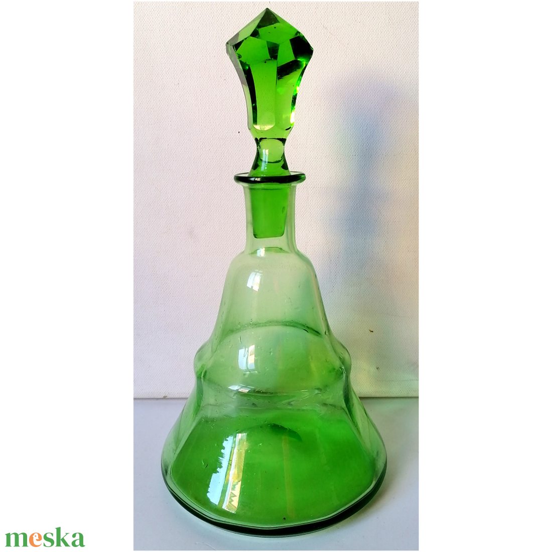 Antik uránüveg dekanter  - otthon & életmód - konyhafelszerelés, tálalás - tálalás - boros poharak, szettek - Meska.hu