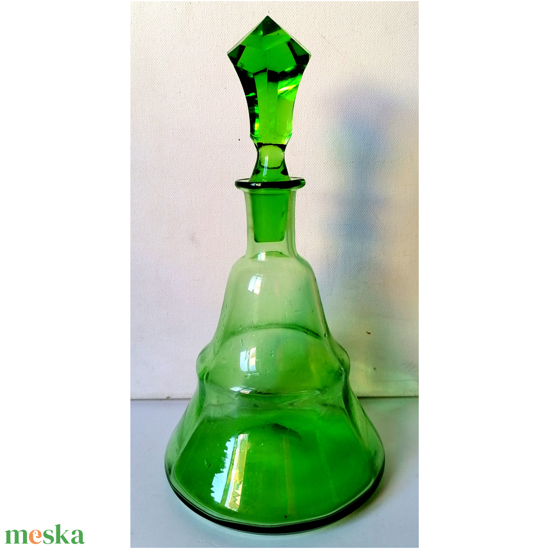 Antik uránüveg dekanter  - otthon & életmód - konyhafelszerelés, tálalás - tálalás - boros poharak, szettek - Meska.hu