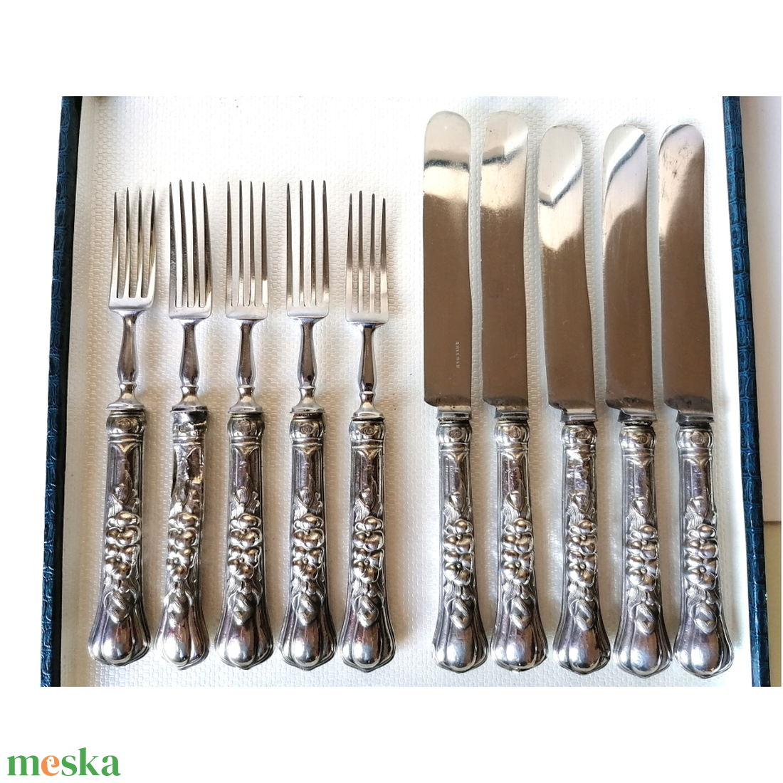 Antik 208 éves 812-es ezüst evőeszköz készlet - otthon & életmód - konyhafelszerelés, tálalás - tálalás - kanál & villa - Meska.hu