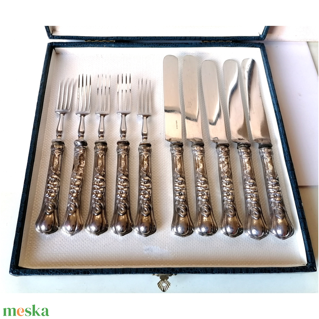 Antik 208 éves 812-es ezüst evőeszköz készlet - otthon & életmód - konyhafelszerelés, tálalás - tálalás - kanál & villa - Meska.hu