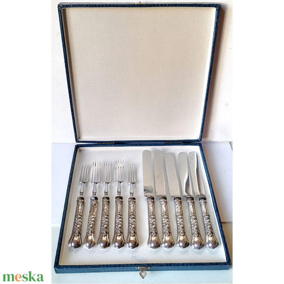 Antik 208 éves 812-es ezüst evőeszköz készlet - otthon & életmód - konyhafelszerelés, tálalás - tálalás - kanál & villa - Meska.hu