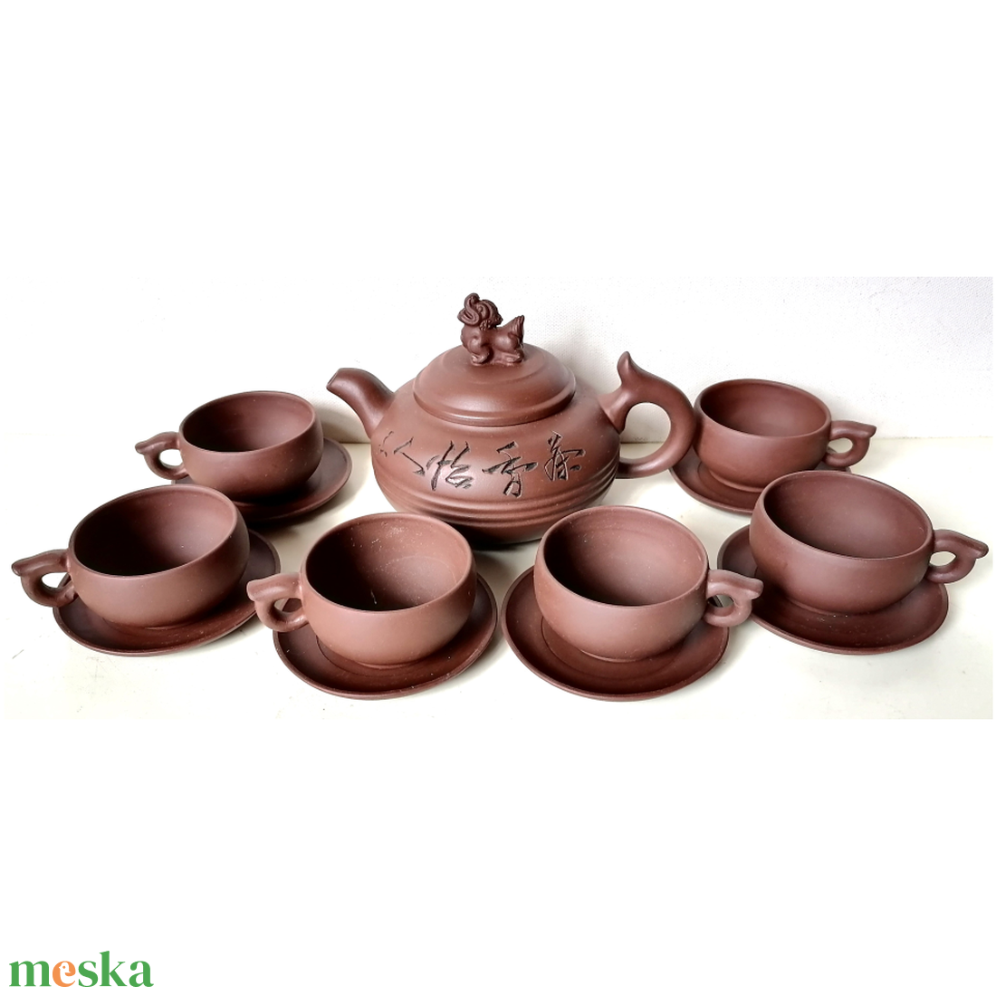 Ritka, vintage Yixing Zisha teáskészlet - otthon & életmód - konyhafelszerelés, tálalás - tálalás - teás- és kávés pohár, készlet - Meska.hu