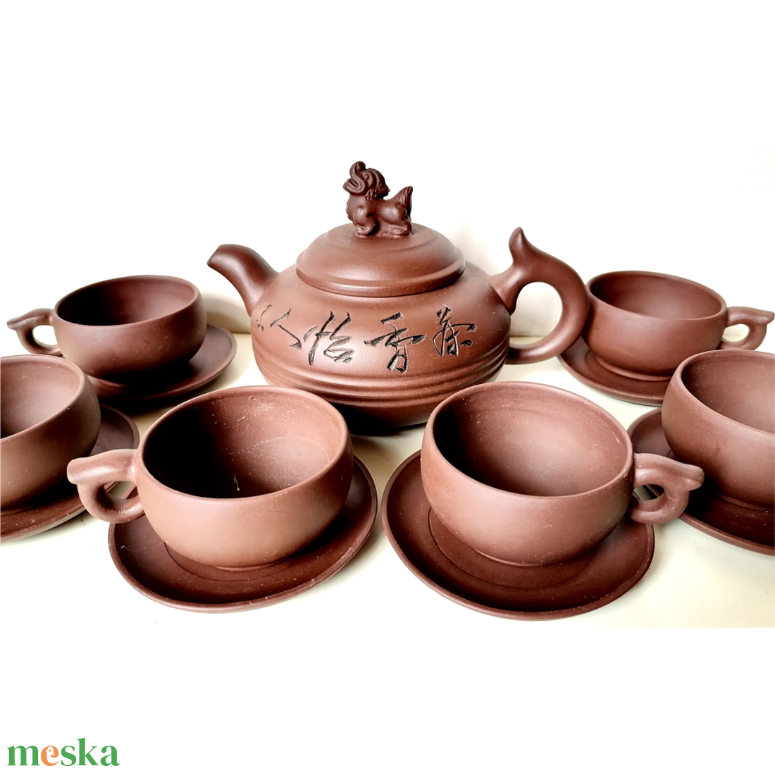 Ritka, vintage Yixing Zisha teáskészlet - otthon & életmód - konyhafelszerelés, tálalás - tálalás - teás- és kávés pohár, készlet - Meska.hu
