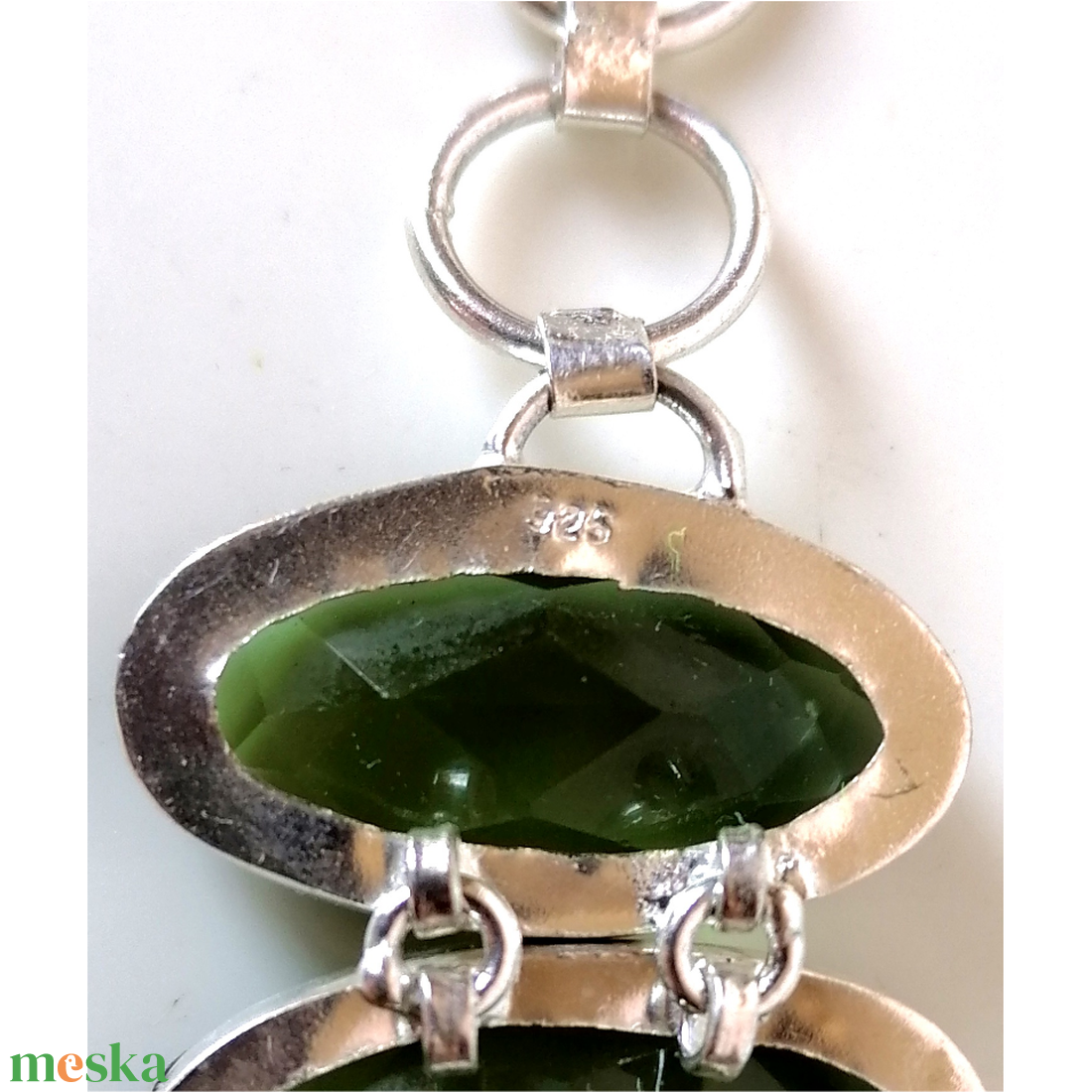 Gyönyörű zöld peridot, olivin karkötő - ékszer - karkötő - ásványkarkötő - Meska.hu