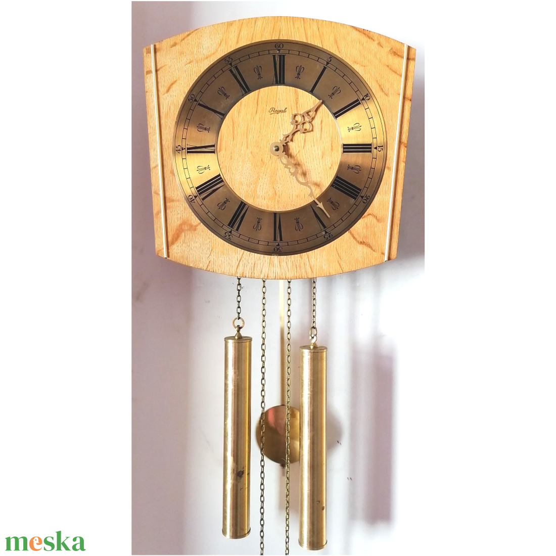 Szép vonalú art deco falióra 8 napos - otthon & életmód - dekoráció - fali és függő dekoráció - falióra & óra - Meska.hu