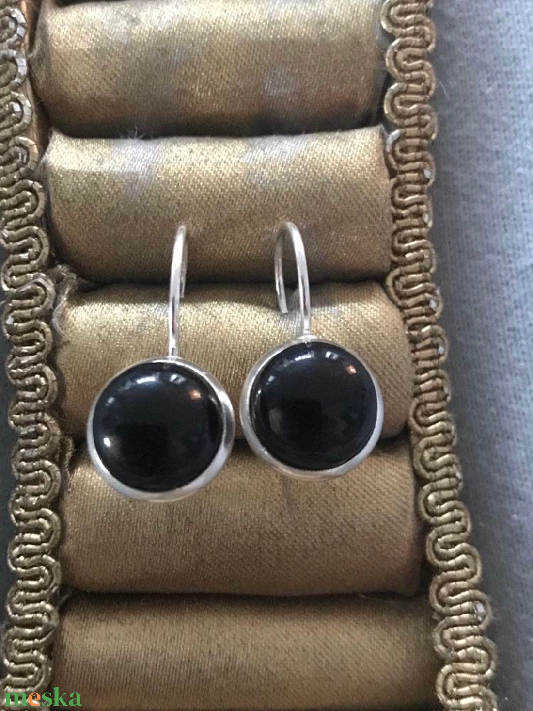  francia kapcsos  fülbevaló  - ékszer - fülbevaló - lógós kerek fülbevaló - Meska.hu