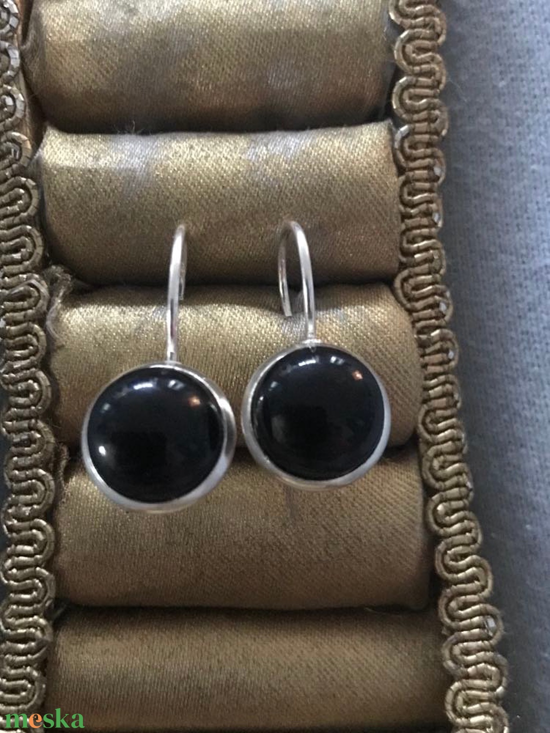  francia kapcsos  fülbevaló  - ékszer - fülbevaló - lógós kerek fülbevaló - Meska.hu