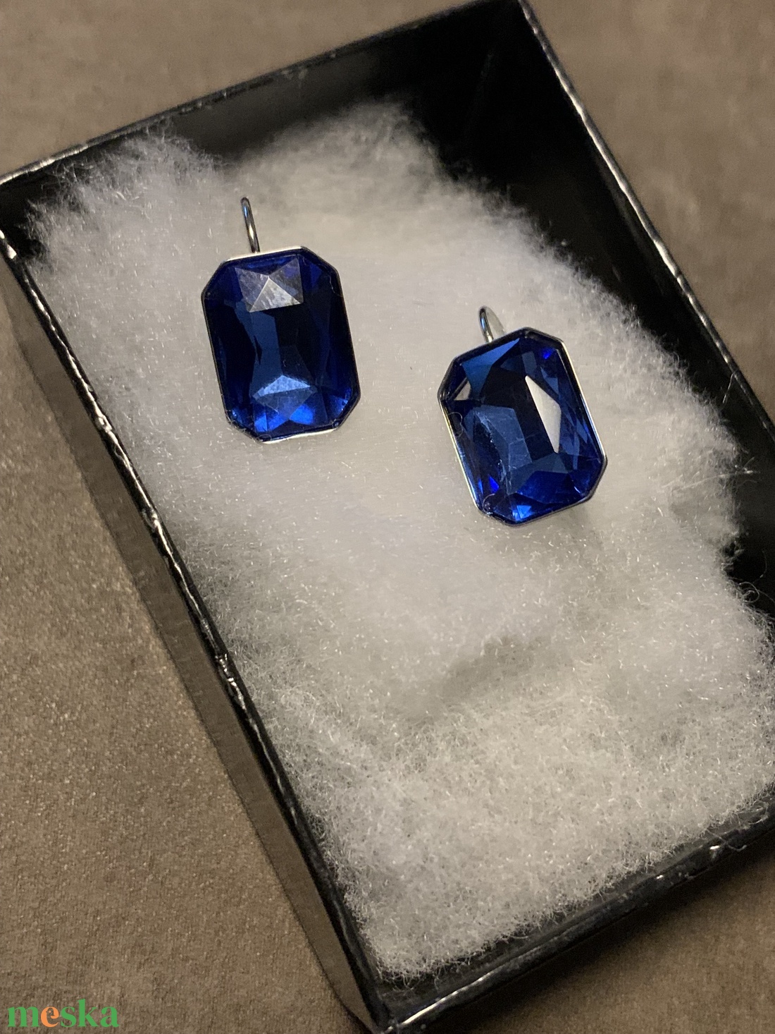 Király kék fülbevaló - ékszer - fülbevaló - fülékszer - Meska.hu