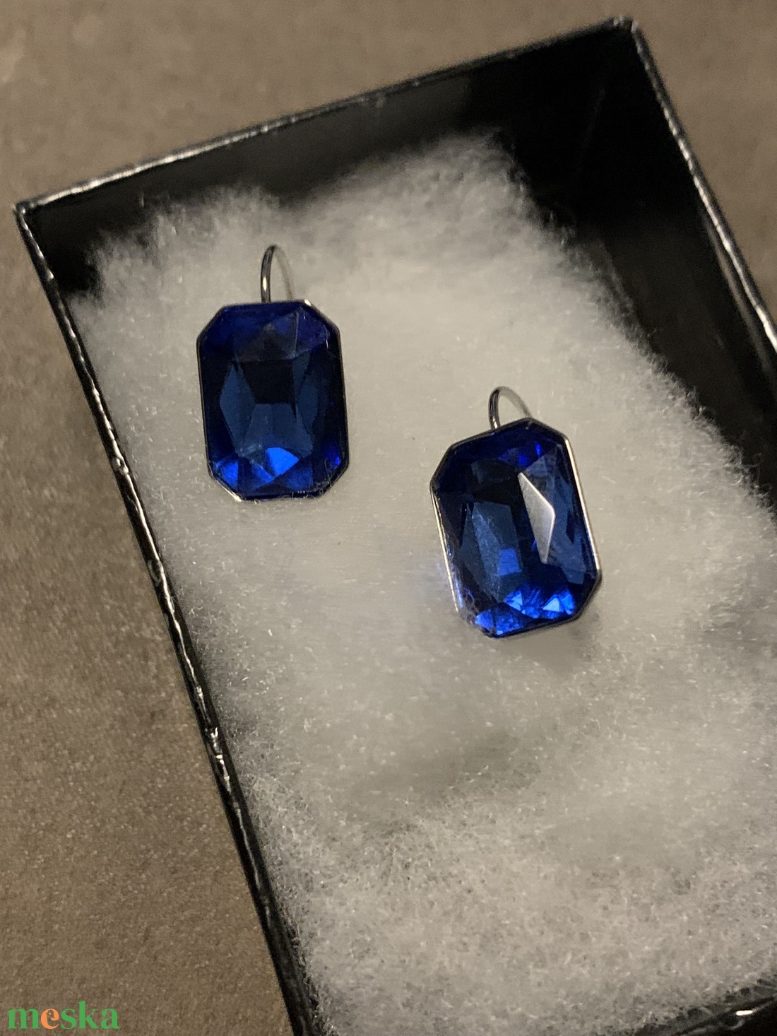 Király kék fülbevaló - ékszer - fülbevaló - fülékszer - Meska.hu