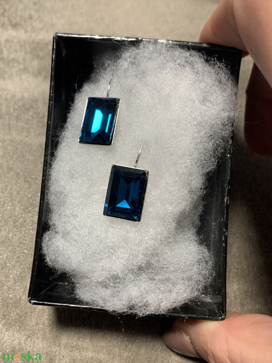 Montana kék fülbevaló - ékszer - fülbevaló - fülékszer - Meska.hu