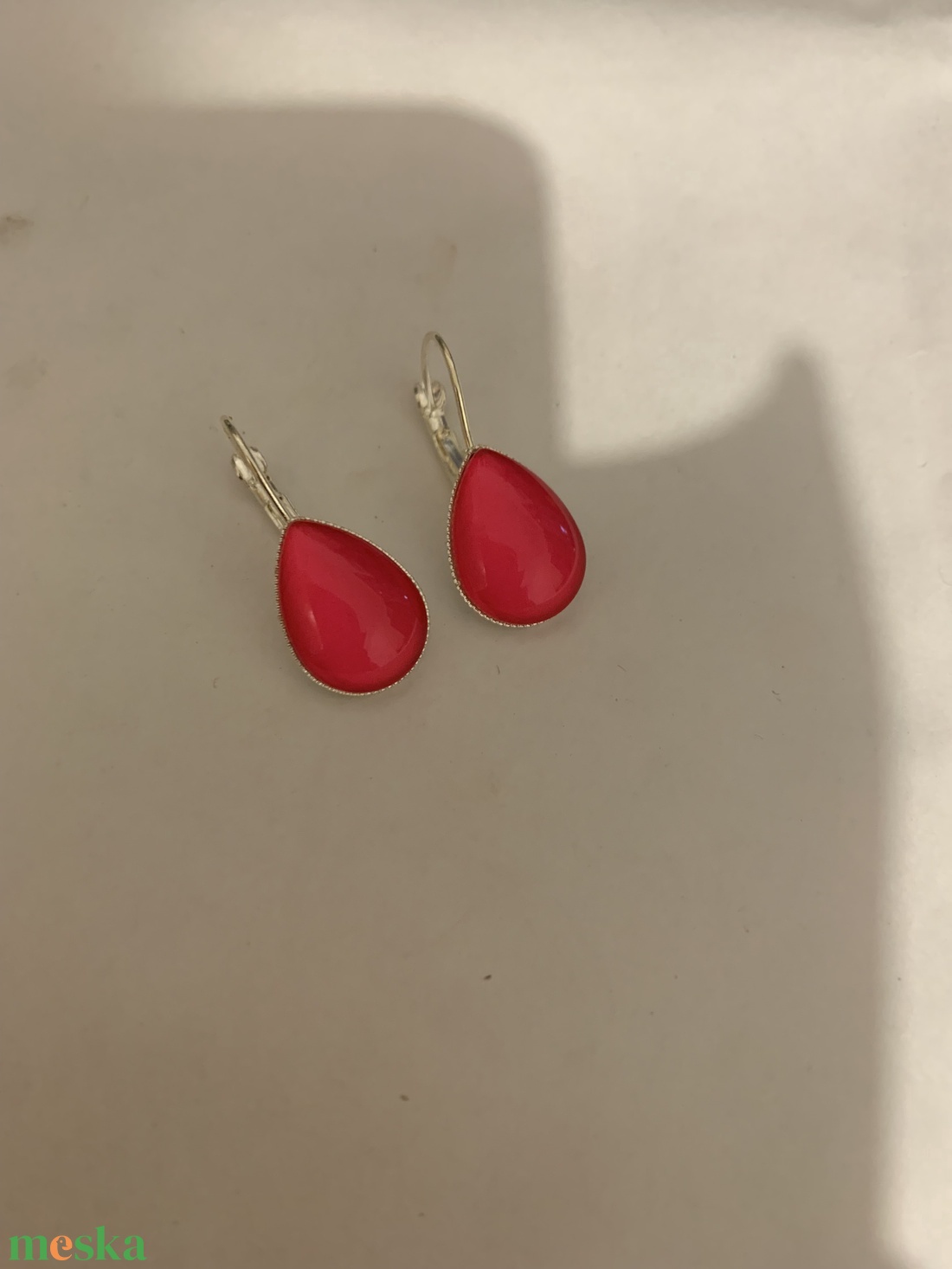 Francia kapcsos fülbevaló  - ékszer - fülbevaló - lógó csepp fülbevaló - Meska.hu