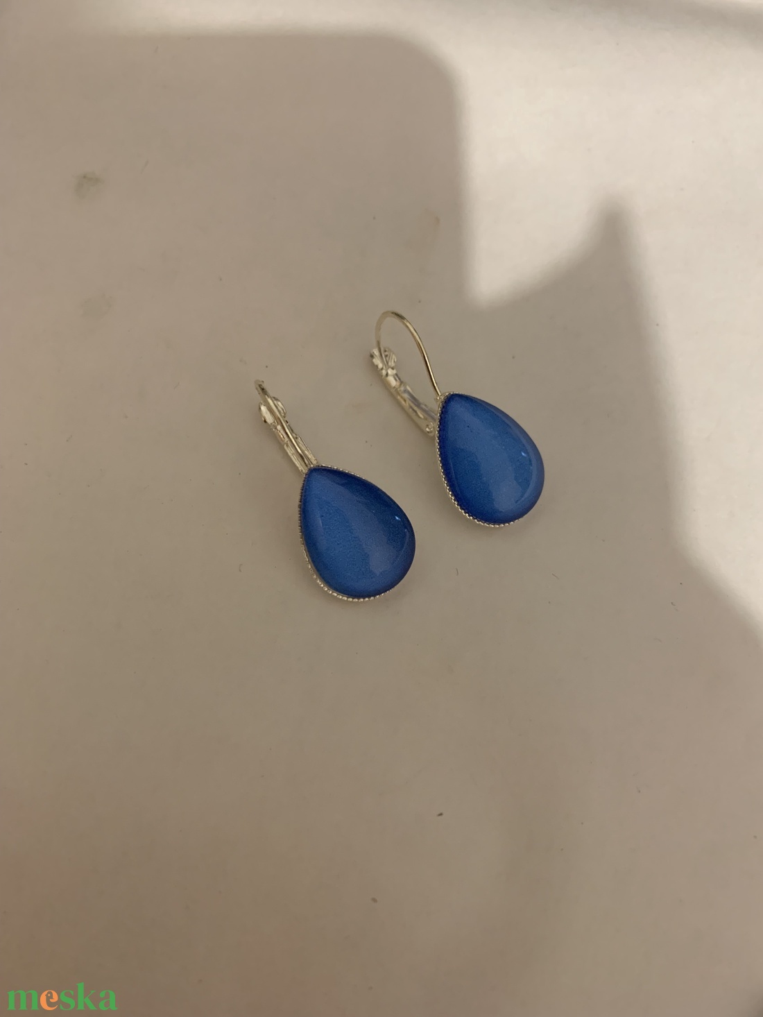 Francia kapcsos fülbevaló  - ékszer - fülbevaló - lógó csepp fülbevaló - Meska.hu