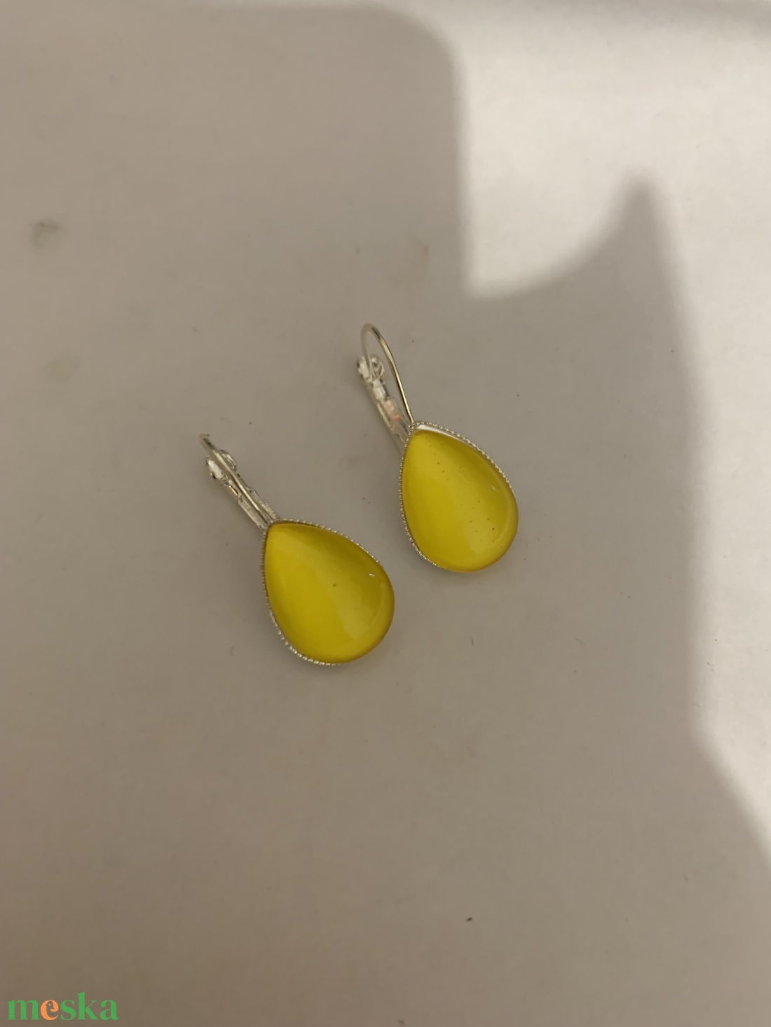 Francia kapcsos fülbevaló  - ékszer - fülbevaló - lógó csepp fülbevaló - Meska.hu